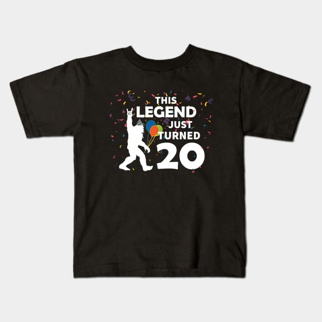 This legend just turned 20 Kids T-Shirt by JameMalbie